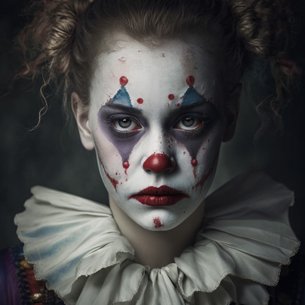 Midjourney prompts exemple commandes fille clown